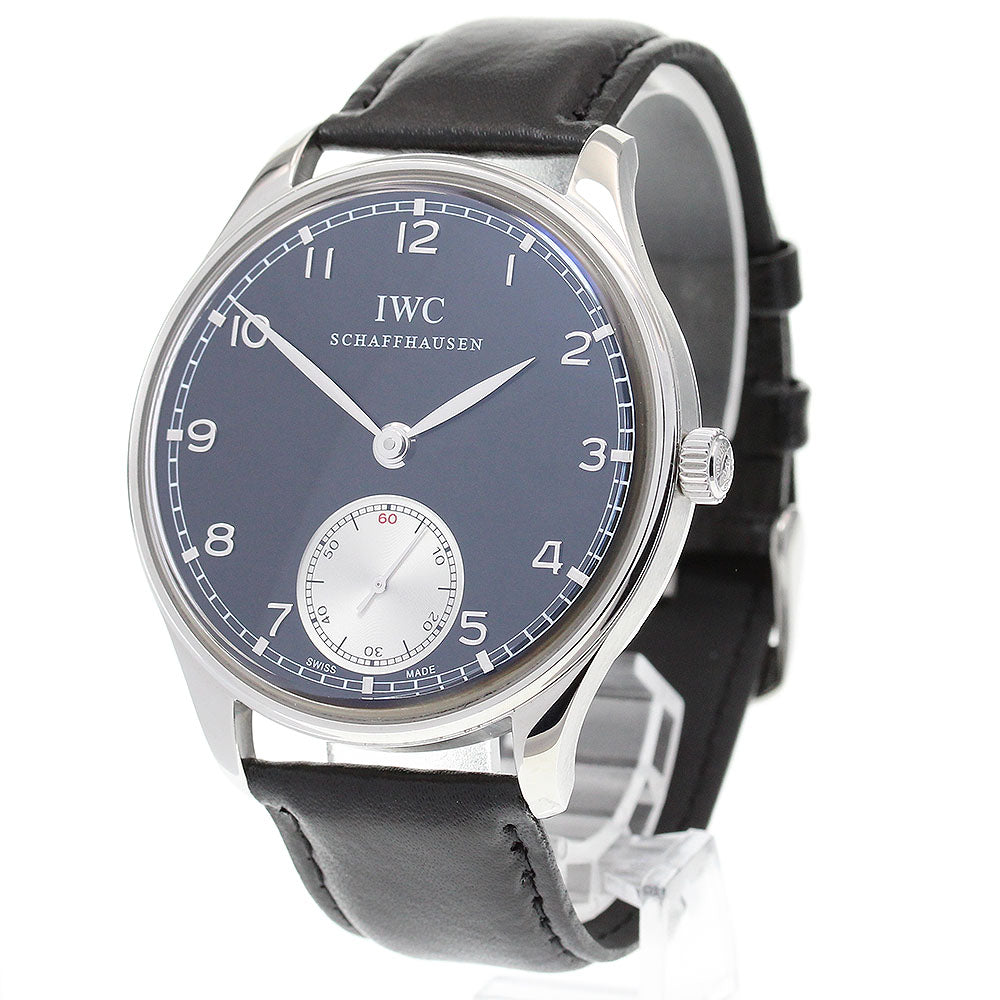 IWC Portugese IW545404 Small seconds Black Dial Hand Winding Men's Watch_845730