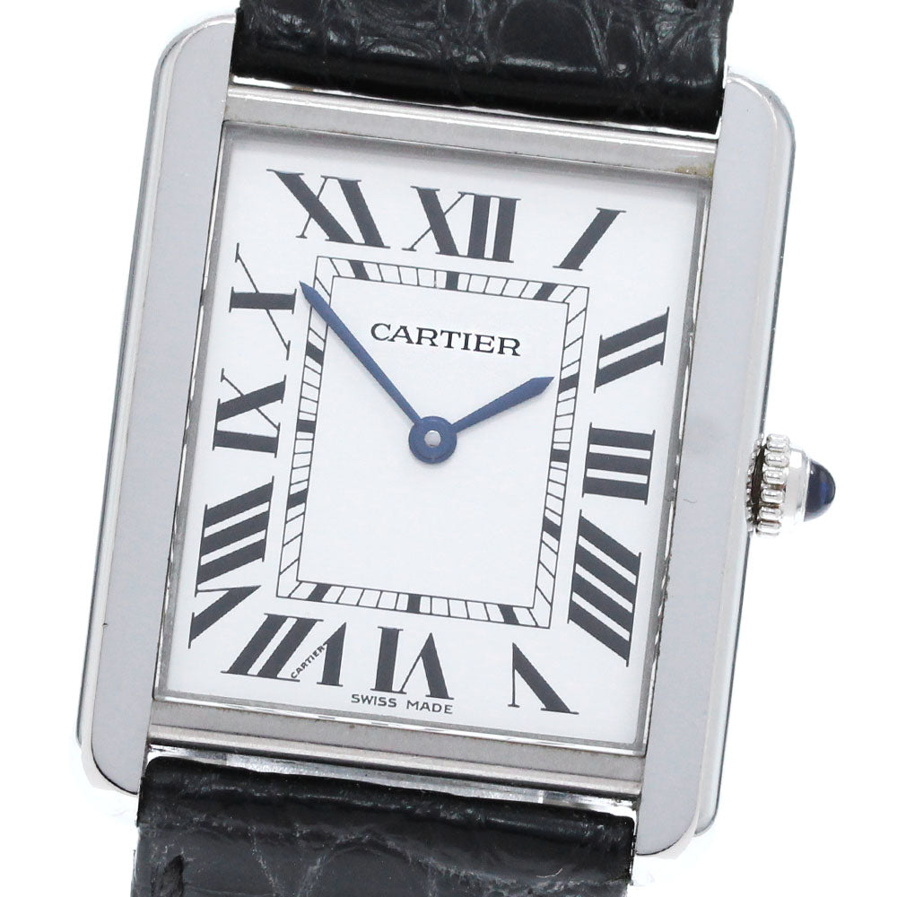 CARTIER Tank solo LM W5200003 Silver Dial Quartz Men's Watch_845745