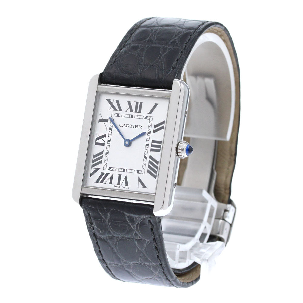 CARTIER Tank solo LM W5200003 Silver Dial Quartz Men's Watch_845745