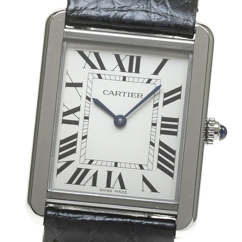 CARTIER Tank solo LM W5200003 Silver Dial Quartz Men's Watch_845748