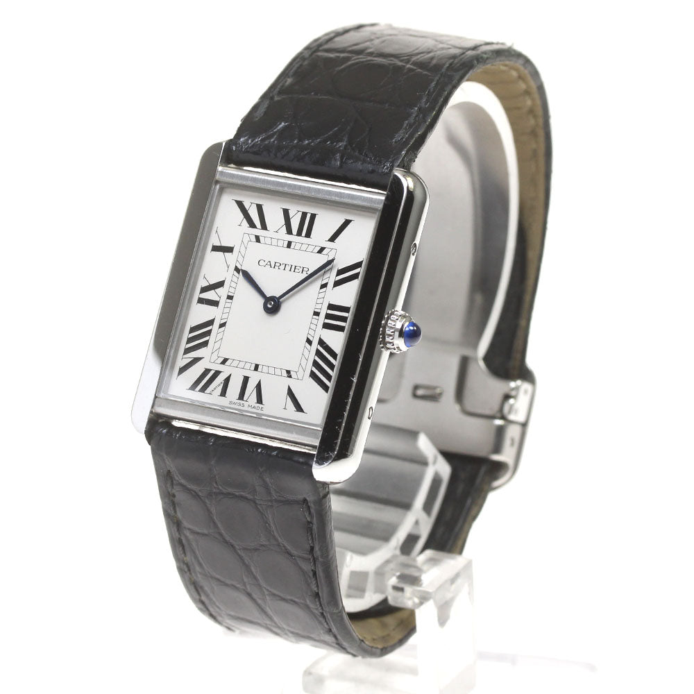 CARTIER Tank solo LM W5200003 Silver Dial Quartz Men's Watch_845748