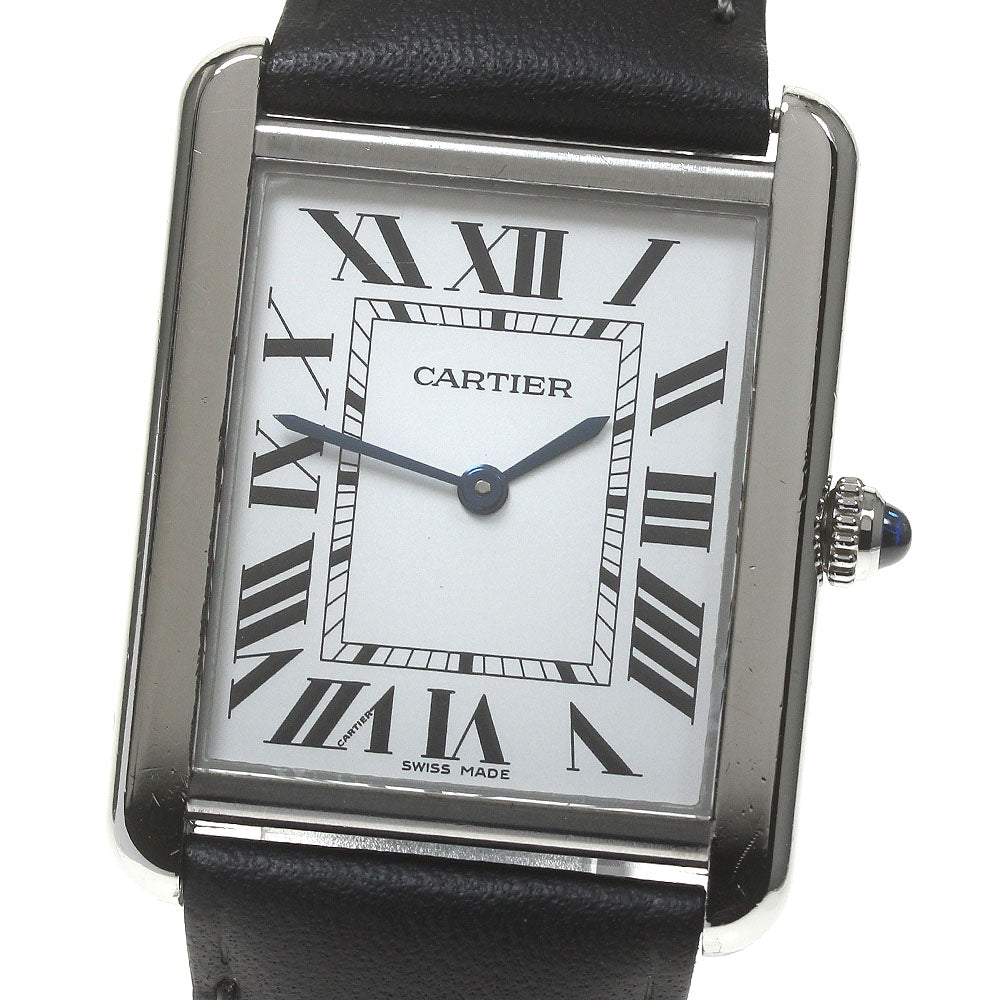 CARTIER Tank solo LM WSTA0028 Silver Dial Quartz Men's Watch_845750