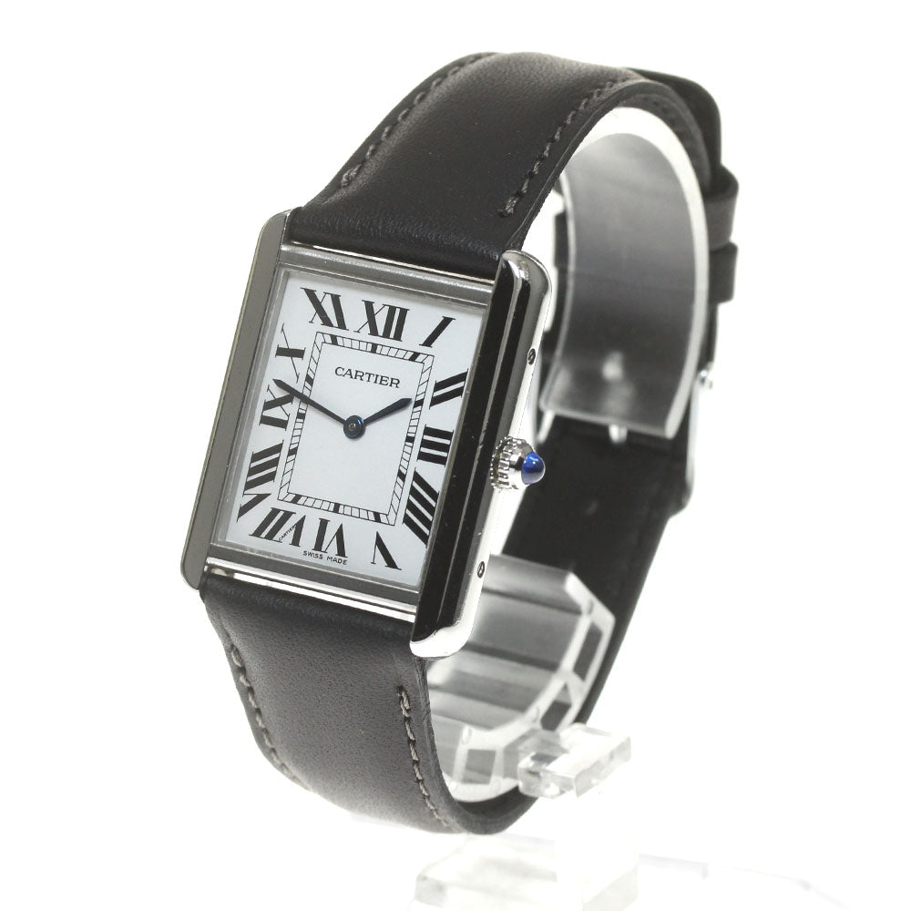 CARTIER Tank solo LM WSTA0028 Silver Dial Quartz Men's Watch_845750