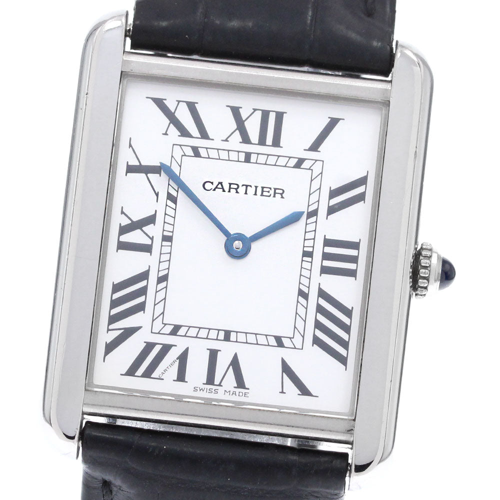 CARTIER Tank solo LM W5200003 Silver Dial Quartz Men's Watch_845753