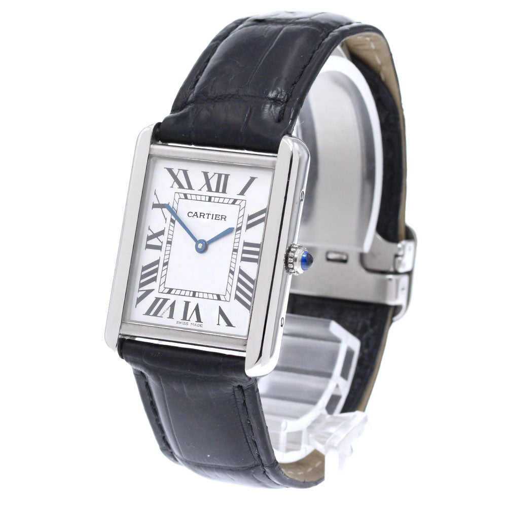 CARTIER Tank solo LM W5200003 Silver Dial Quartz Men's Watch_845753