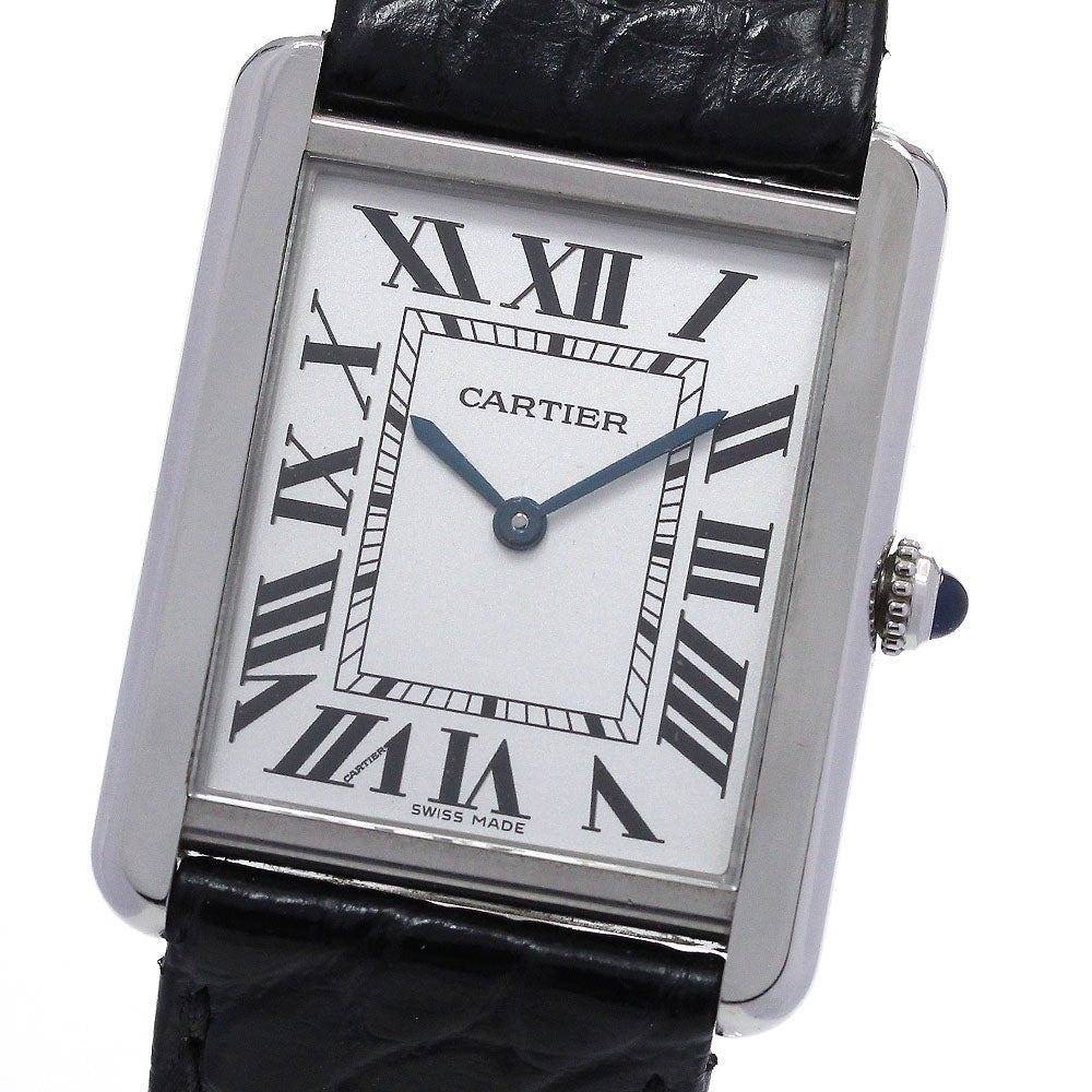 CARTIER Tank solo LM W5200003 Silver Dial Quartz Men's Watch_845754