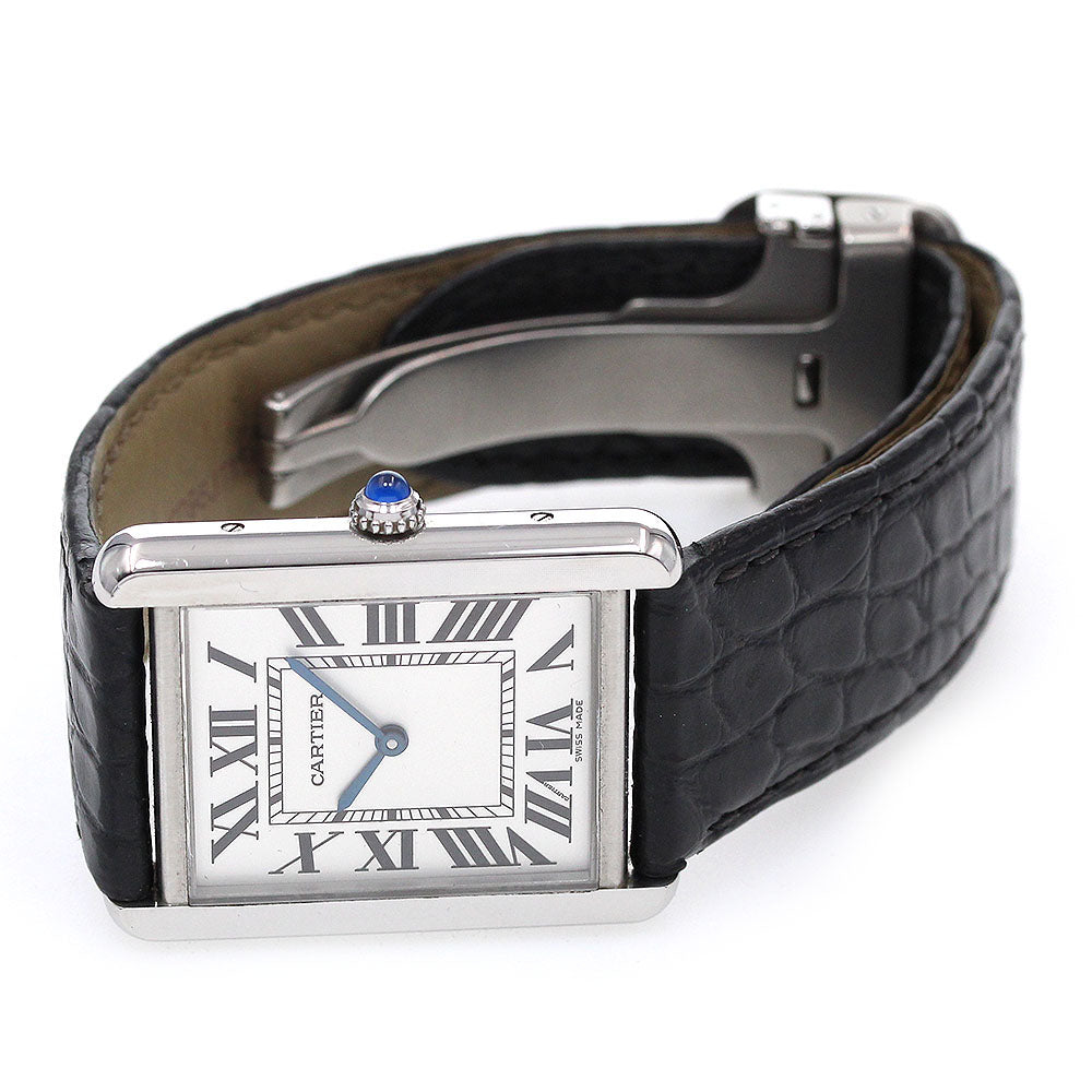 CARTIER Tank solo LM W5200003 Silver Dial Quartz Men's Watch_845754