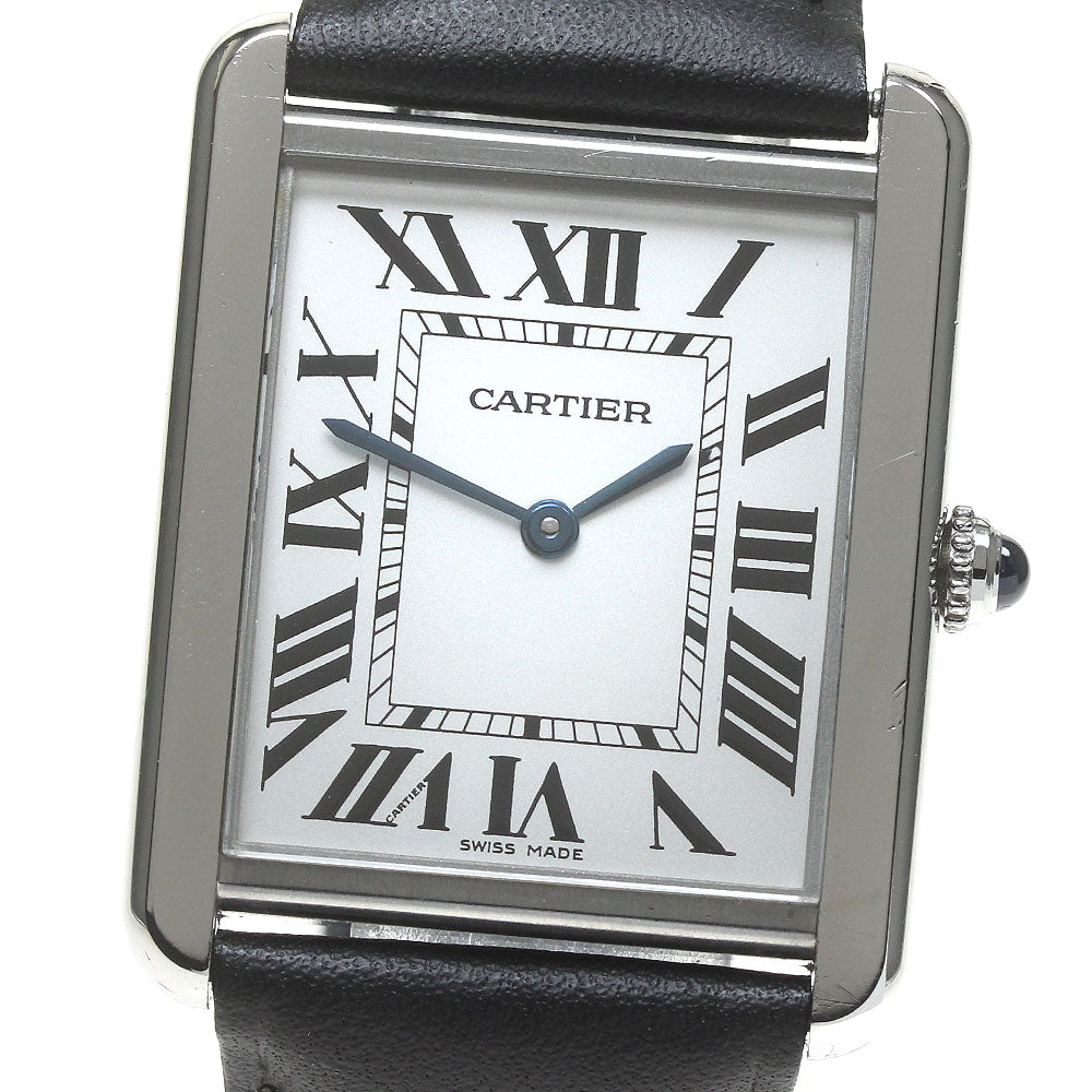 CARTIER Tank solo LM W5200003 Silver Dial Quartz Men's Watch_845755