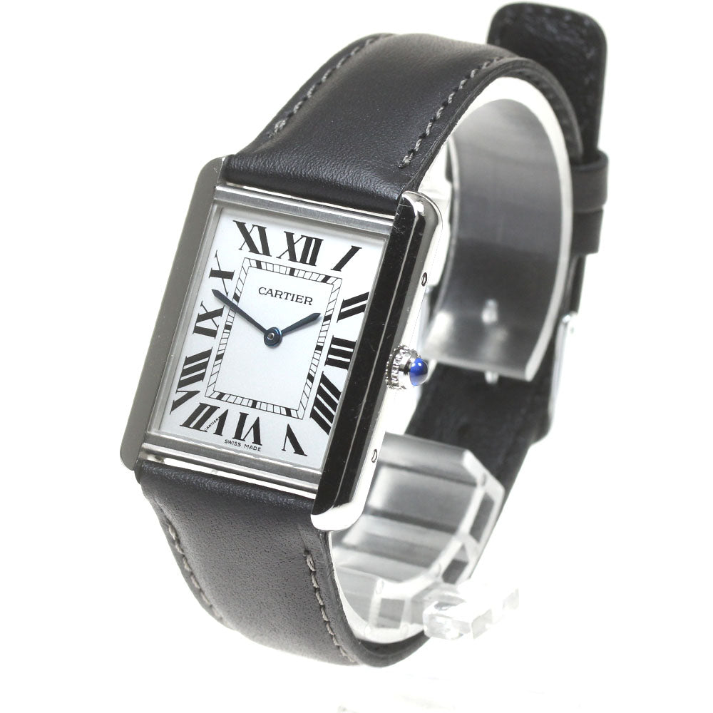 CARTIER Tank solo LM W5200003 Silver Dial Quartz Men's Watch_845755