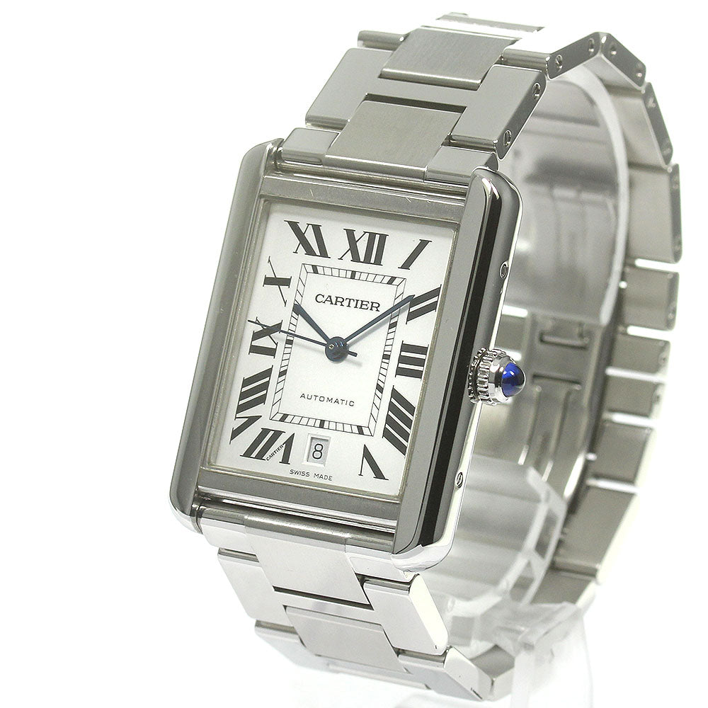 CARTIER Tank solo XL W5200028 Date Silver Dial Automatic Men's Watch_845756