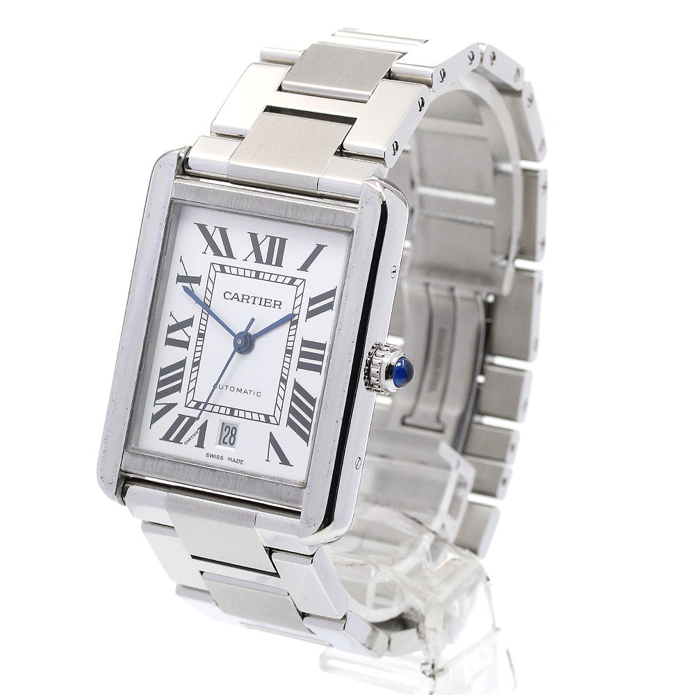 CARTIER Tank solo XL W5200028 Date Silver Dial Automatic Men's Watch_845759