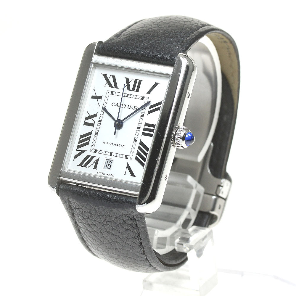 CARTIER Tank solo XL W5200027 Date Silver Dial Automatic Men's Watch_845772