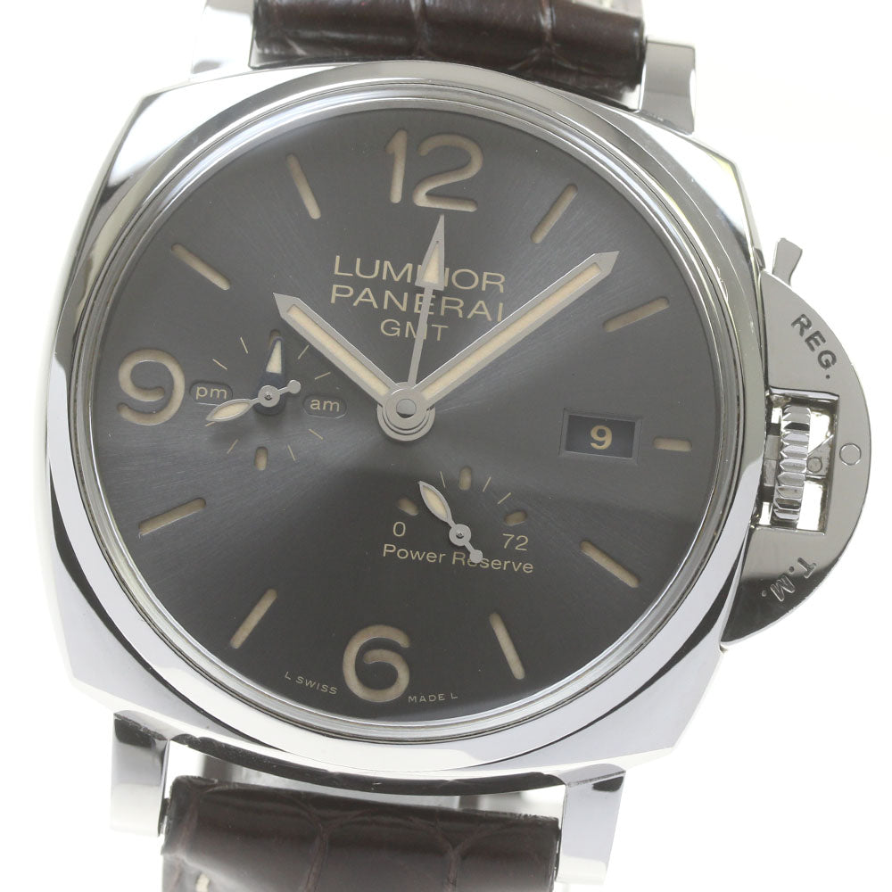 PANERAI Luminor Due GMT PAM00944 Power reserve gray Dial Automatic Men's Watch_845787