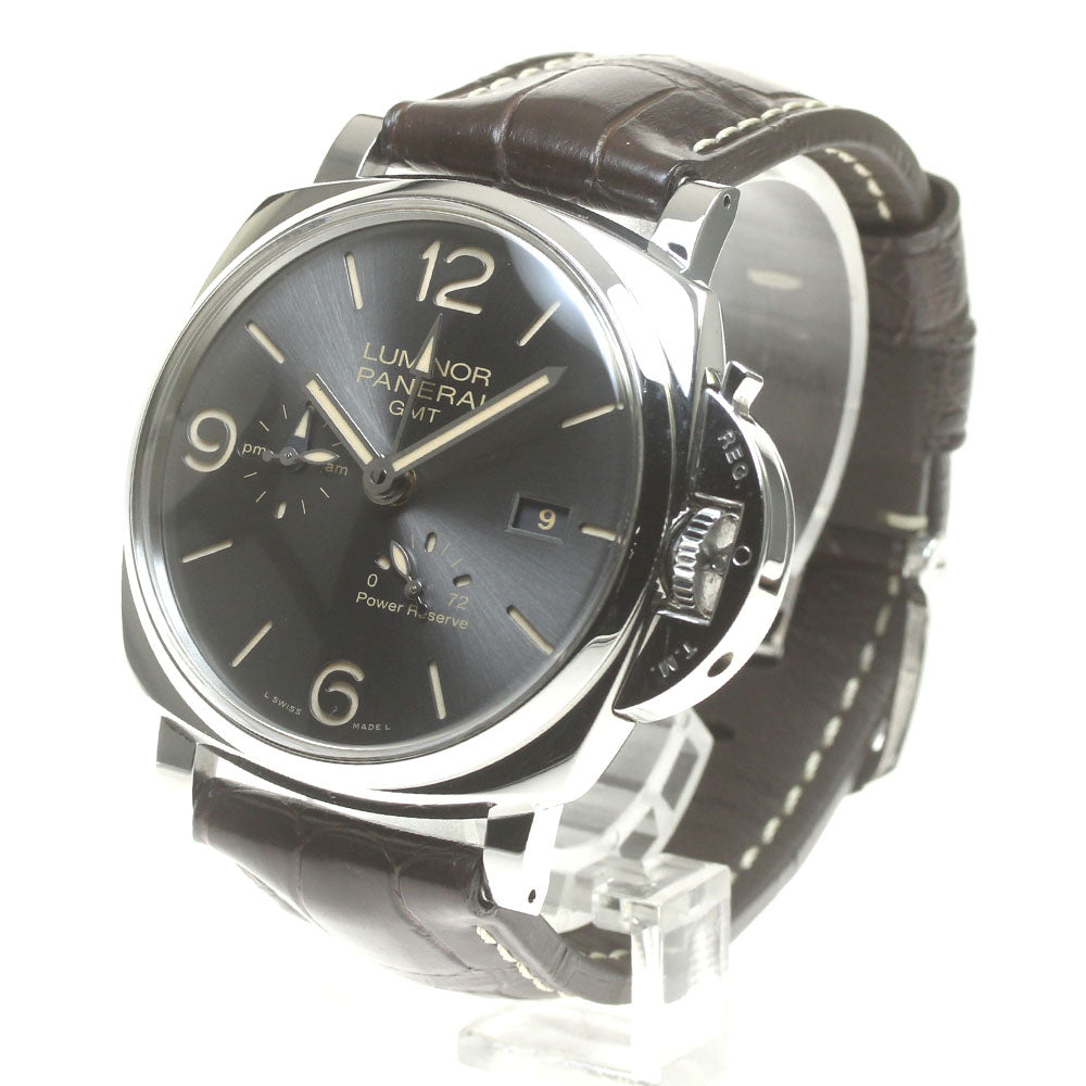 PANERAI Luminor Due GMT PAM00944 Power reserve gray Dial Automatic Men's Watch_845787