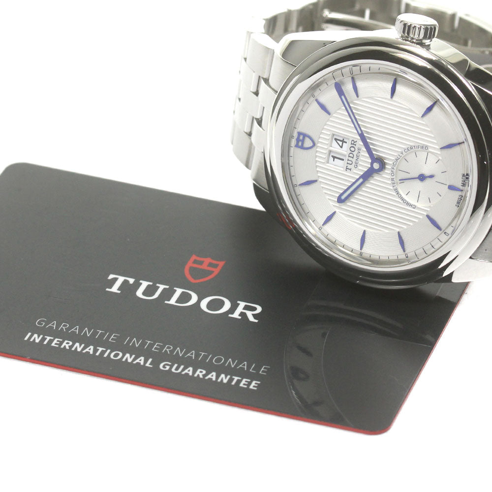 TUDOR Glamour 57100 Double date Silver Dial Automatic Men's Watch_845791