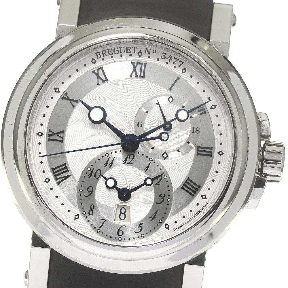 Breguet Marine 5857 GMT date Silver Dial Automatic Men's Watch_845793