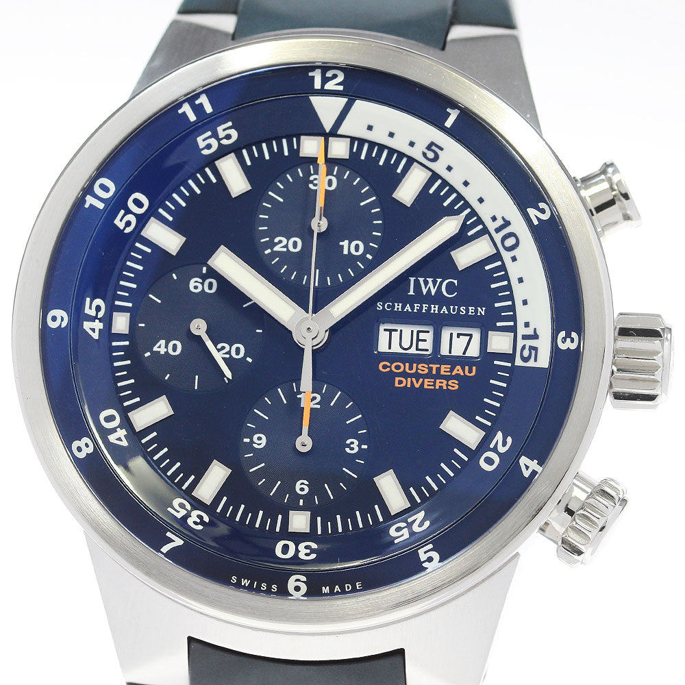 IWC SCHAFFHAUSEN Aquatimer cust diver IW378201 Day-Date Chronograph Navy Dial Automatic Men's Watch_845796