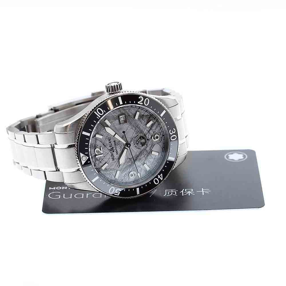 MONTBLANC 1858 Ice Sea 130793 Date Silver Dial Automatic Men's Watch_845811