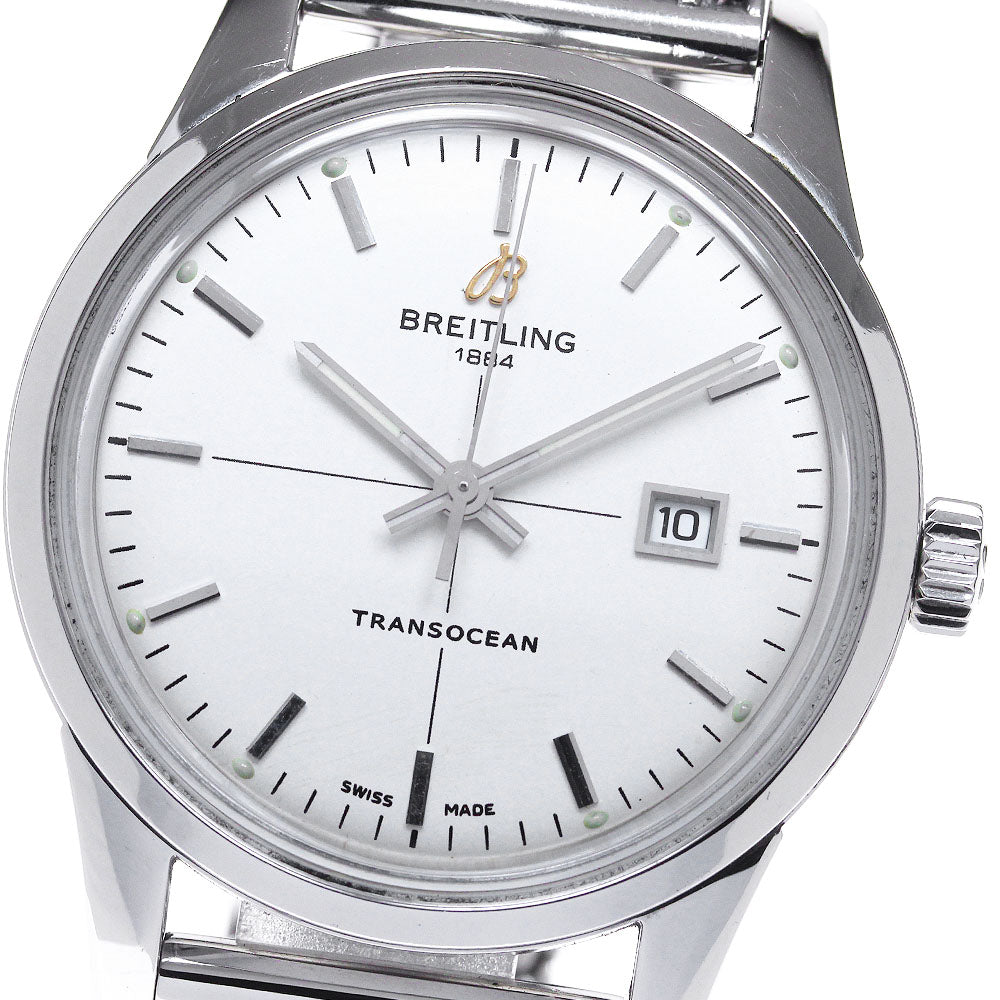 BREITLING Transocean A10360 Date Silver Dial Automatic Men's Watch_845846