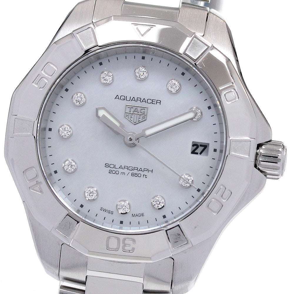 TAG HEUER Aquaracer Solar Powered Graph WBP1313.BA0005 11P diamond White shell Dial Solar Powered Ladies Watch_845869