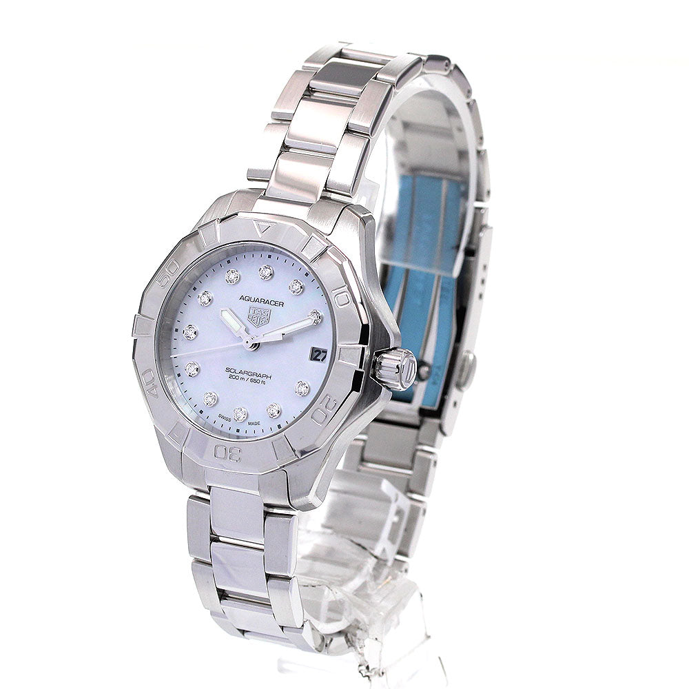 TAG HEUER Aquaracer Solar Powered Graph WBP1313.BA0005 11P diamond White shell Dial Solar Powered Ladies Watch_845869