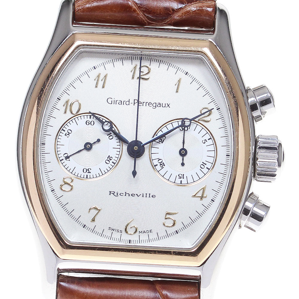 GIRARD PERREGAUX Richeville 2710 Chronograph Silver Dial Hand Winding Men's Watch_845912
