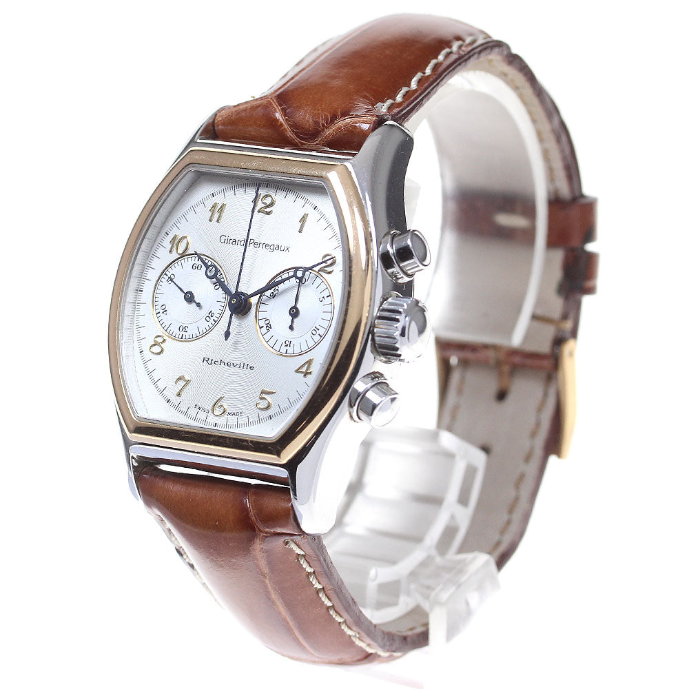 GIRARD PERREGAUX Richeville 2710 Chronograph Silver Dial Hand Winding Men's Watch_845912