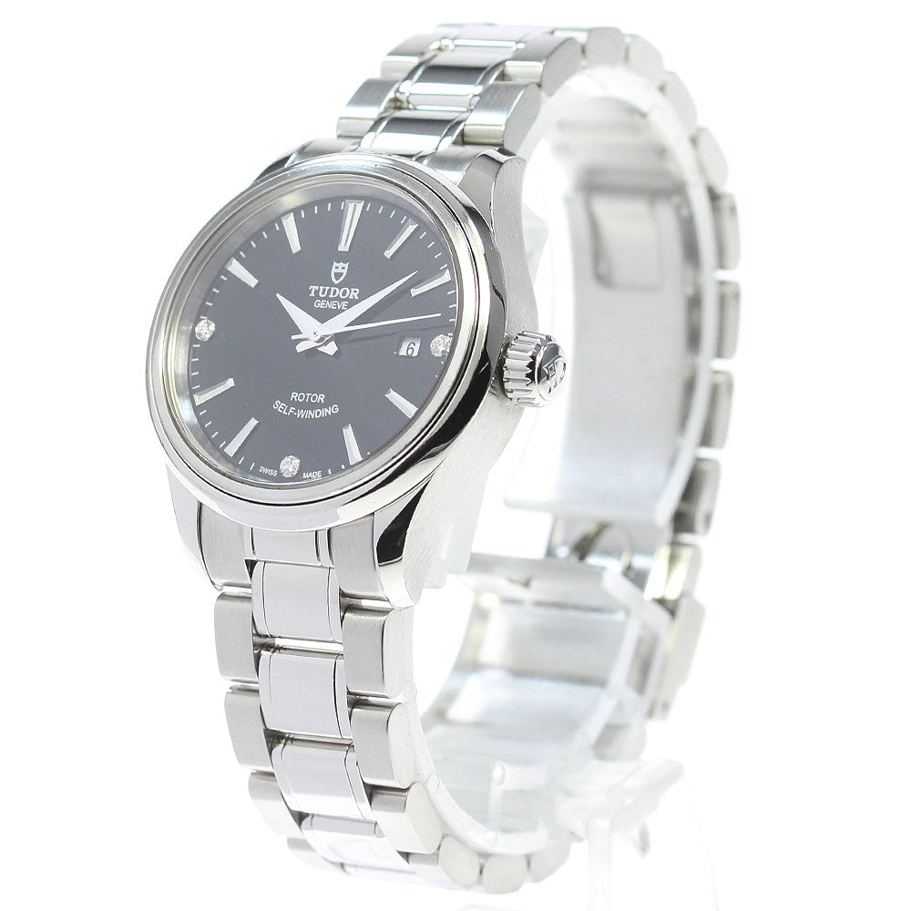 TUDOR style 12100 3P diamond date black Dial Automatic Ladies Watch_845927