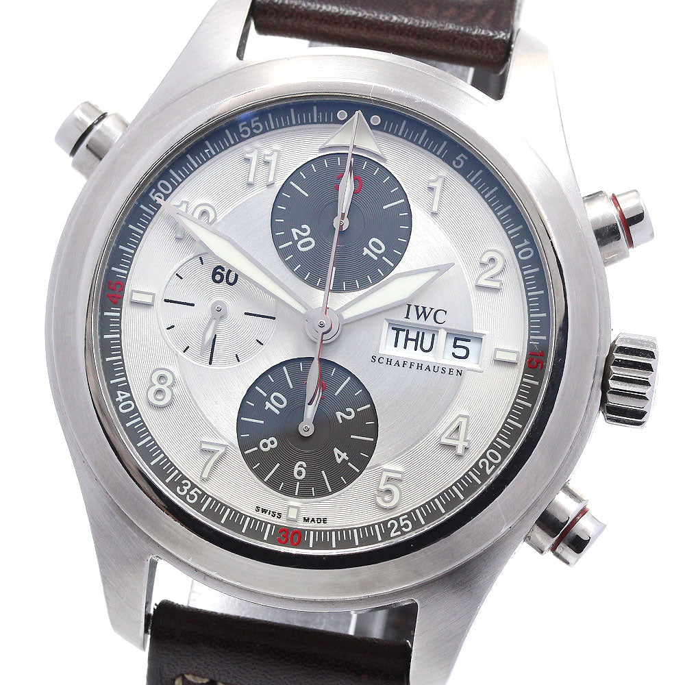 IWC SCHAFFHAUSEN Spitfire Double IW371806 Chronograph Silver Dial Automatic Men's Watch_845935