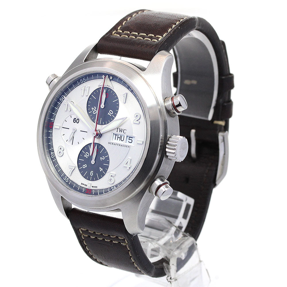 IWC SCHAFFHAUSEN Spitfire Double IW371806 Chronograph Silver Dial Automatic Men's Watch_845935