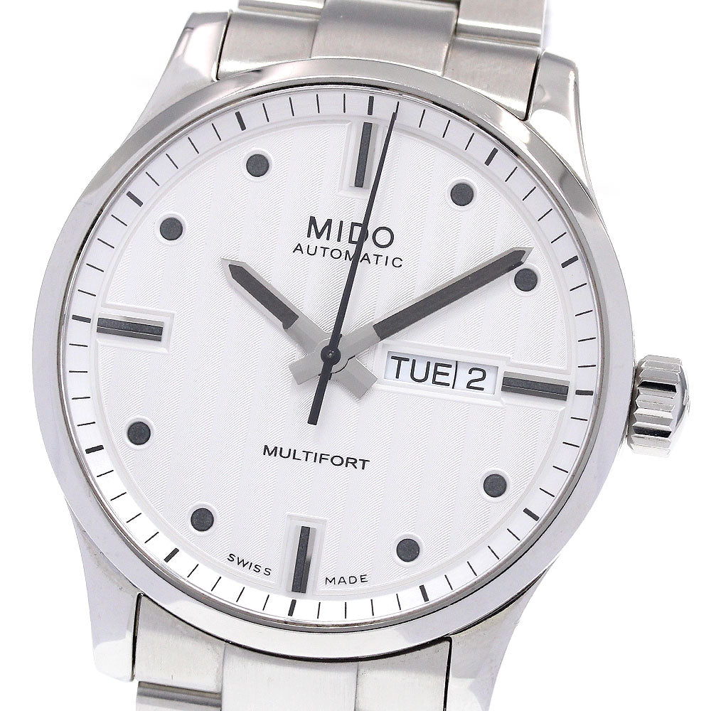 MIDO Multifort M005.430.11.031.80 Day date white Dial Automatic Men's_845952