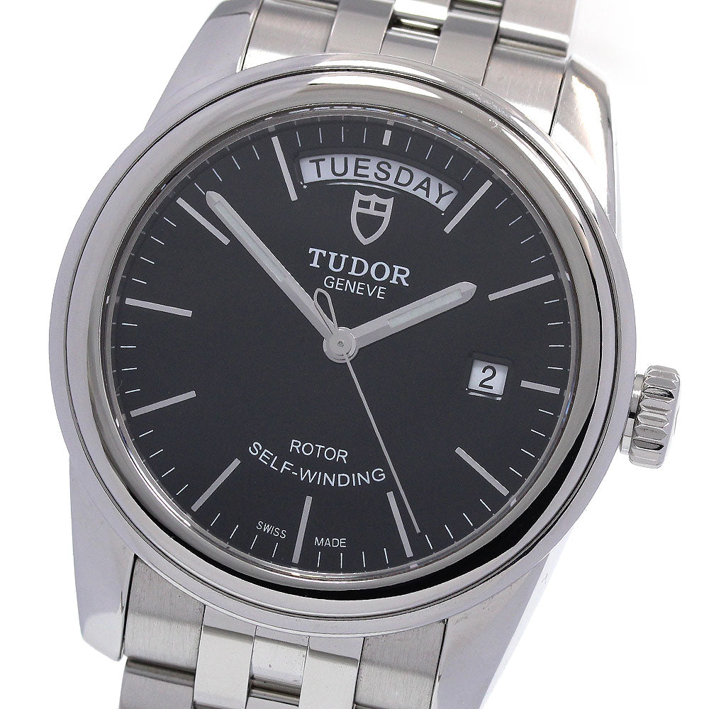 TUDOR Glamor Day Date 56000 Day date Black Dial Automatic Men's Watch_845954