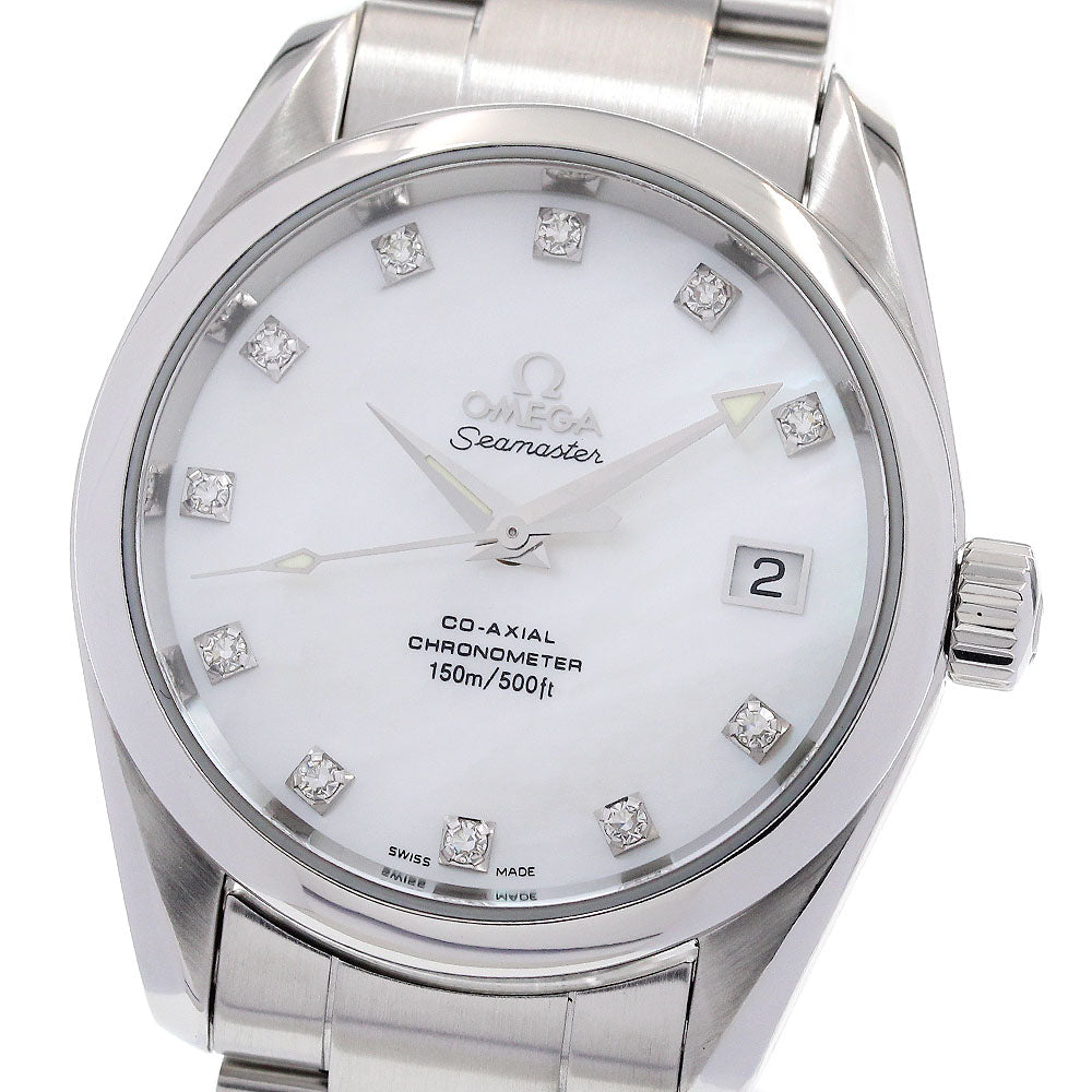 OMEGA Seamaster Aqua Terra 2504.75 Co-Axial Chronometer 11P Diamond White shell Dial Automatic Men's Watch_845956