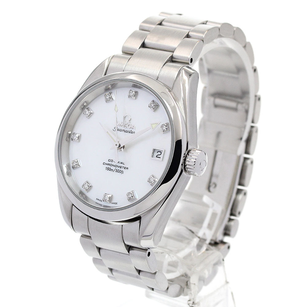 OMEGA Seamaster Aqua Terra 2504.75 Co-Axial Chronometer 11P Diamond White shell Dial Automatic Men's Watch_845956