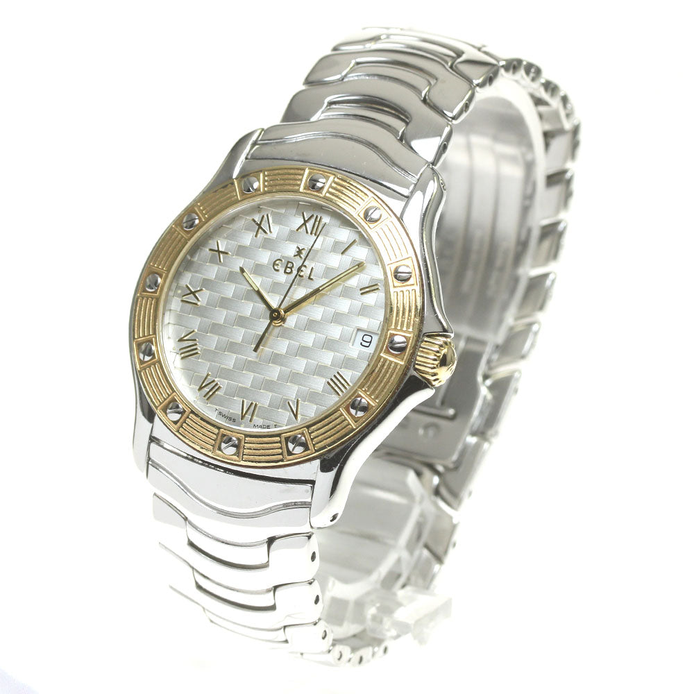 EBEL Dress wave E6187942 Date Silver Dial Quartz Men's Watch_845985