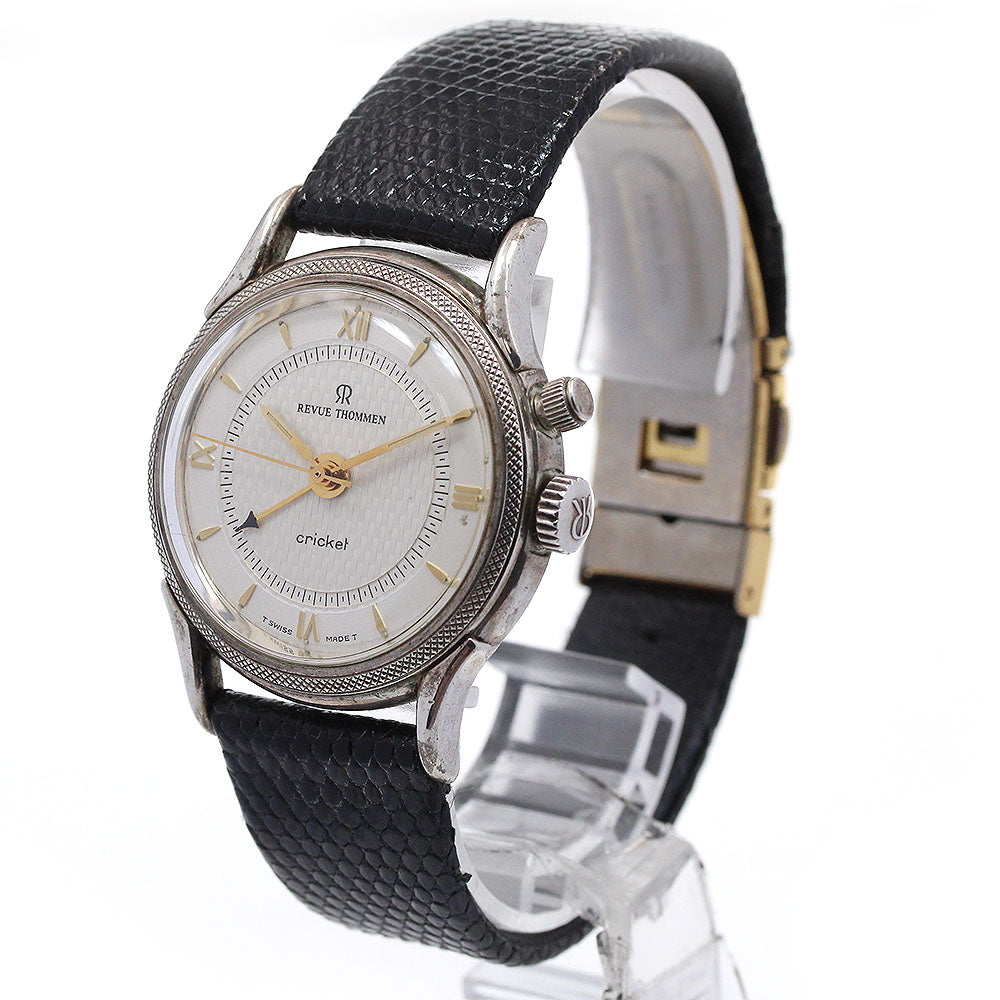 REVUE THOMMEN cricket 8050001 SV925 alarm Silver Dial Hand Winding Men's Watch_845999