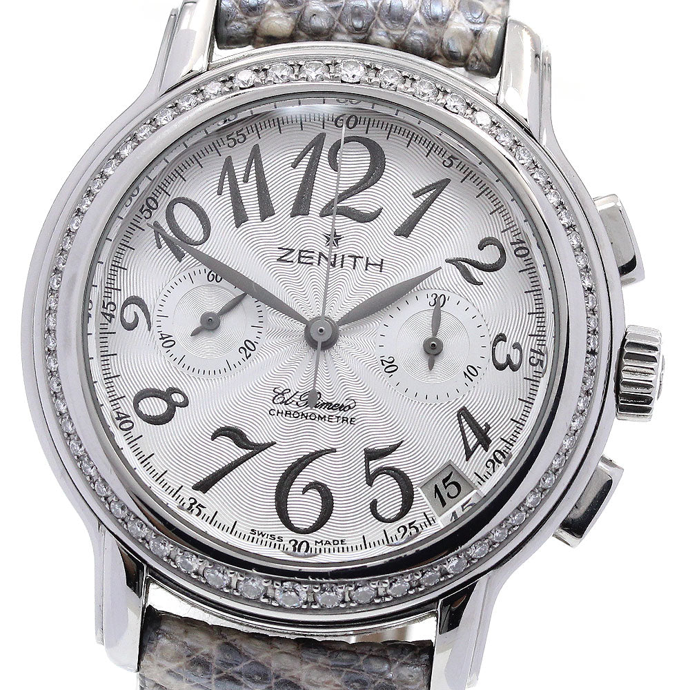 ZENITH Star El Primero 16.1230.4002 diamond bezel chronograph Silver Dial Automatic Ladies Watch_846054
