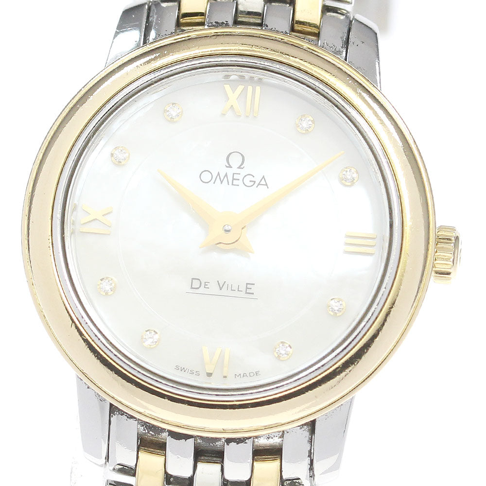 OMEGA De Ville Prestige 424.20.24.60.55.001 8P diamond White shell Dial Quartz Ladies Watch_846106