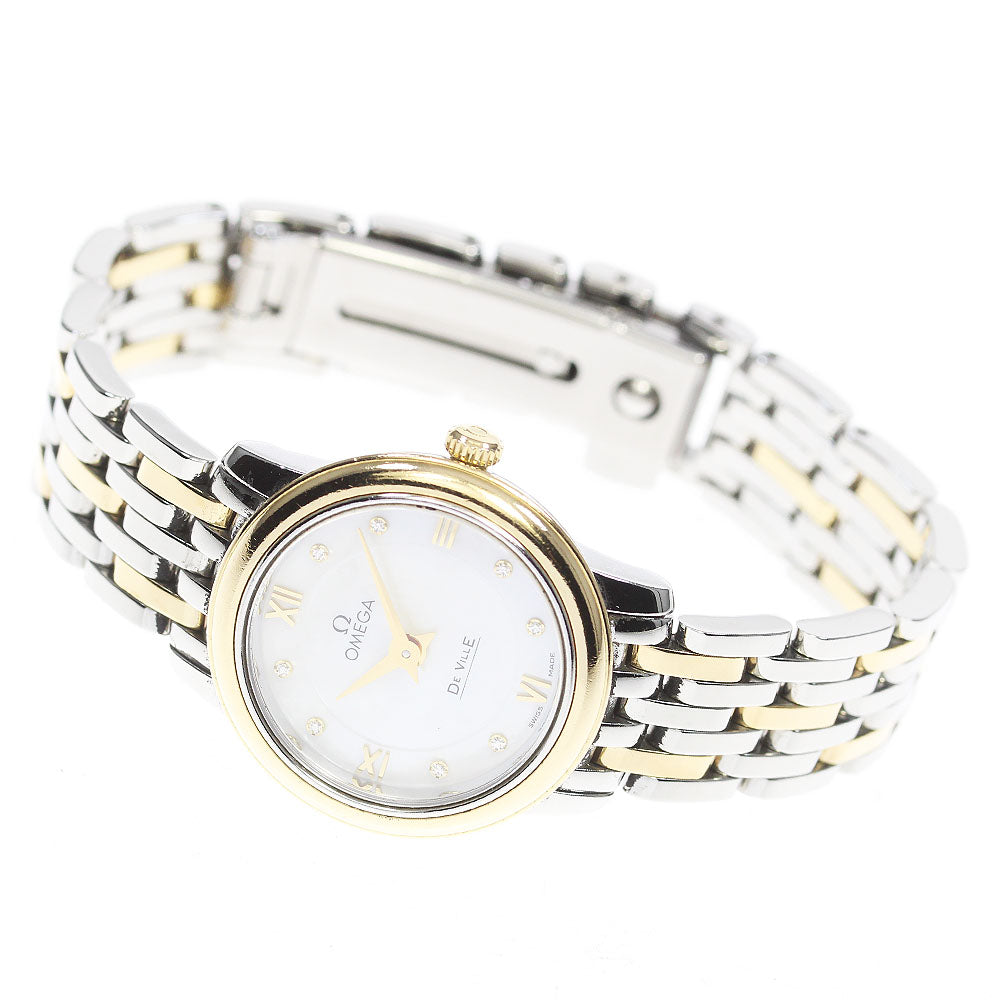 OMEGA De Ville Prestige 424.20.24.60.55.001 8P diamond White shell Dial Quartz Ladies Watch_846106