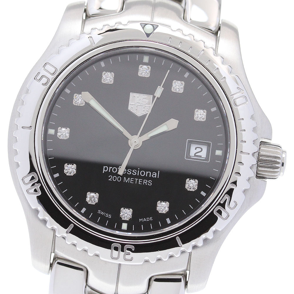 TAG HEUER Link Professional WT1115 11P diamond Black Dial Quartz Men's_846122