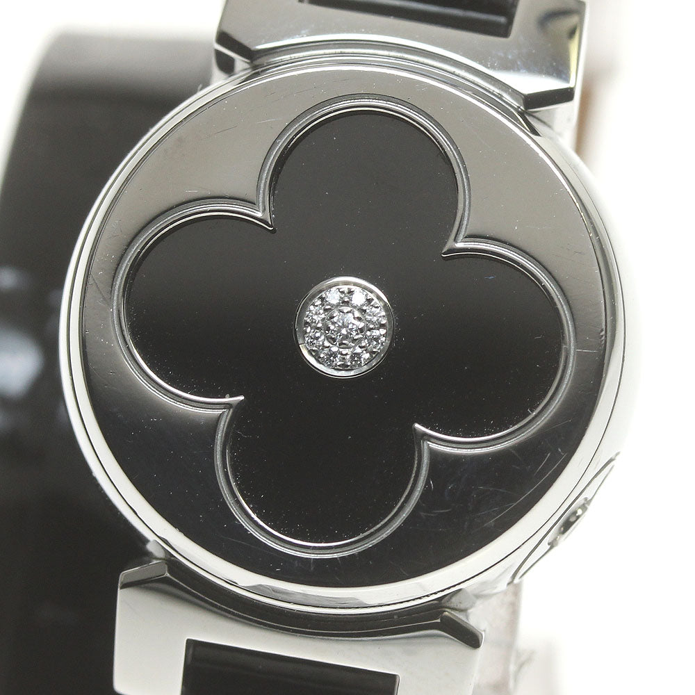 LOUIS VUITTON Tambour bijou Q151R Diamond black Dial Quartz Ladies Watch_846134