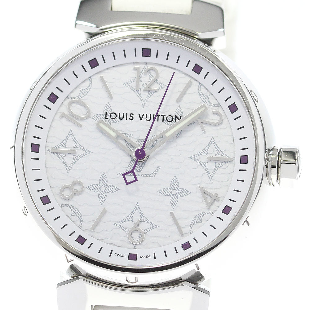 LOUIS VUITTON Tambour QA116 Monogram white Dial Quartz Ladies Watch_846177