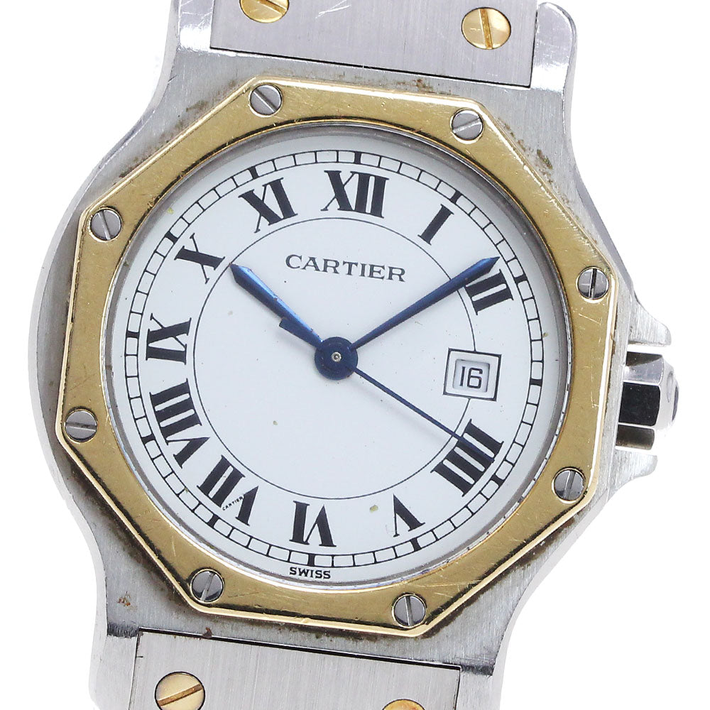 CARTIER Santos Octagon LM Date model number unknown Automatic Boy's Watch_846179