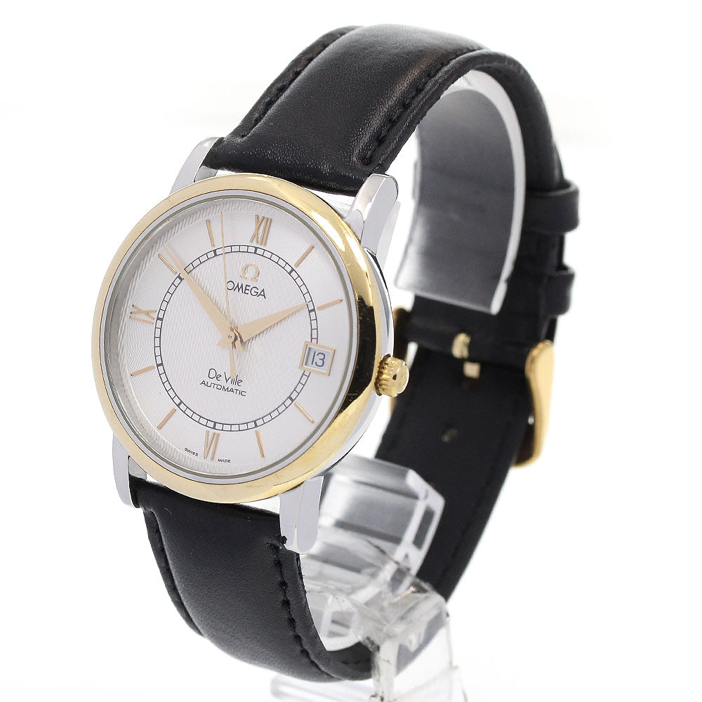 OMEGA De Ville Prestige 166.1108 YG bezel date white Dial Automatic Men's_846215
