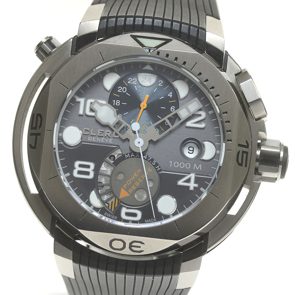 CLERC Hydroscaph GMT HY-GMT-111 Power reserve black Dial AT Men's Watch_846224