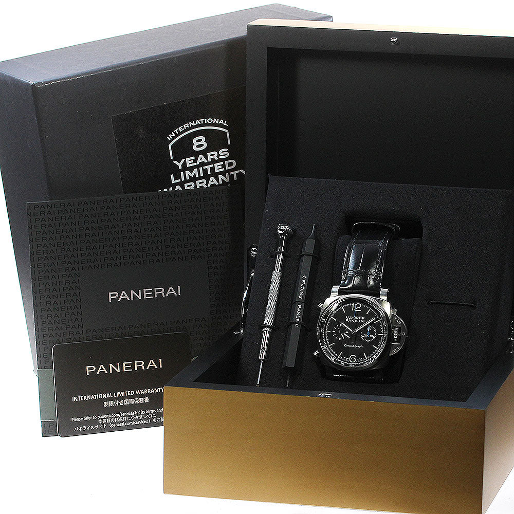 PANERAI Luminor Chrono PAM01109 Date Black Dial Automatic Men's Watch_846240