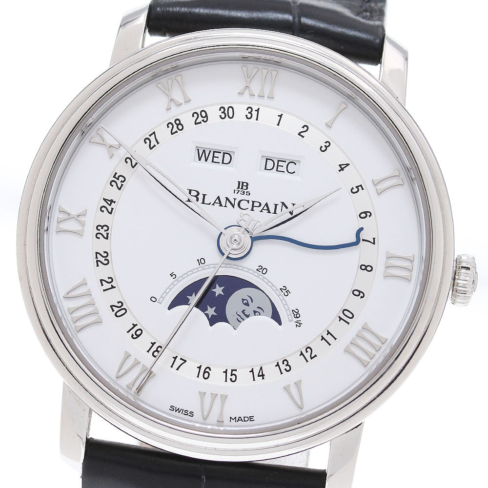 Blancpain Villeret complete calendar N06654A011027A055B/6654A-1127-55B Date white Dial Automatic Men's Watch_846373