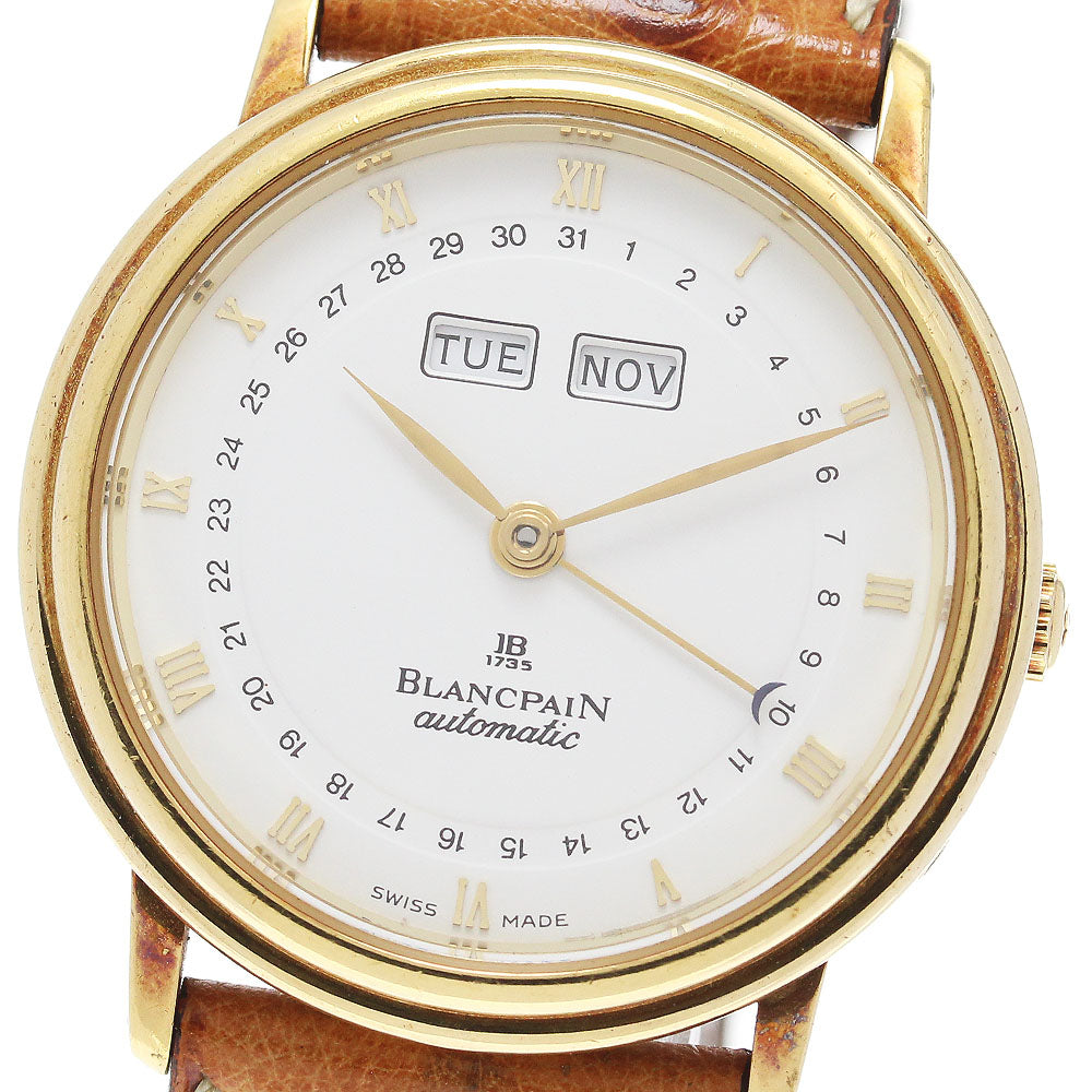 Blancpain Villeret K18YG Triple calendar white Dial Automatic Men's Watch_846389