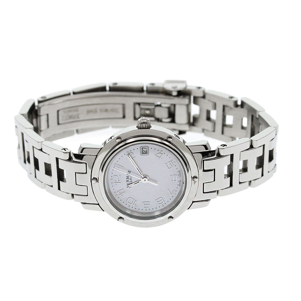 HERMES Clipper CL4.210 Date Pink shell Dial Quartz Ladies Watch_846392