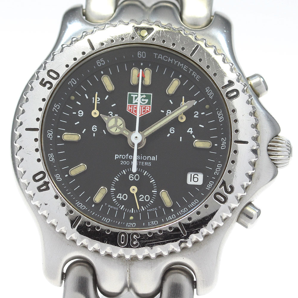 TAG HEUER S/el CG1110-0 Chronograph black Dial Quartz Men's Watch_846417